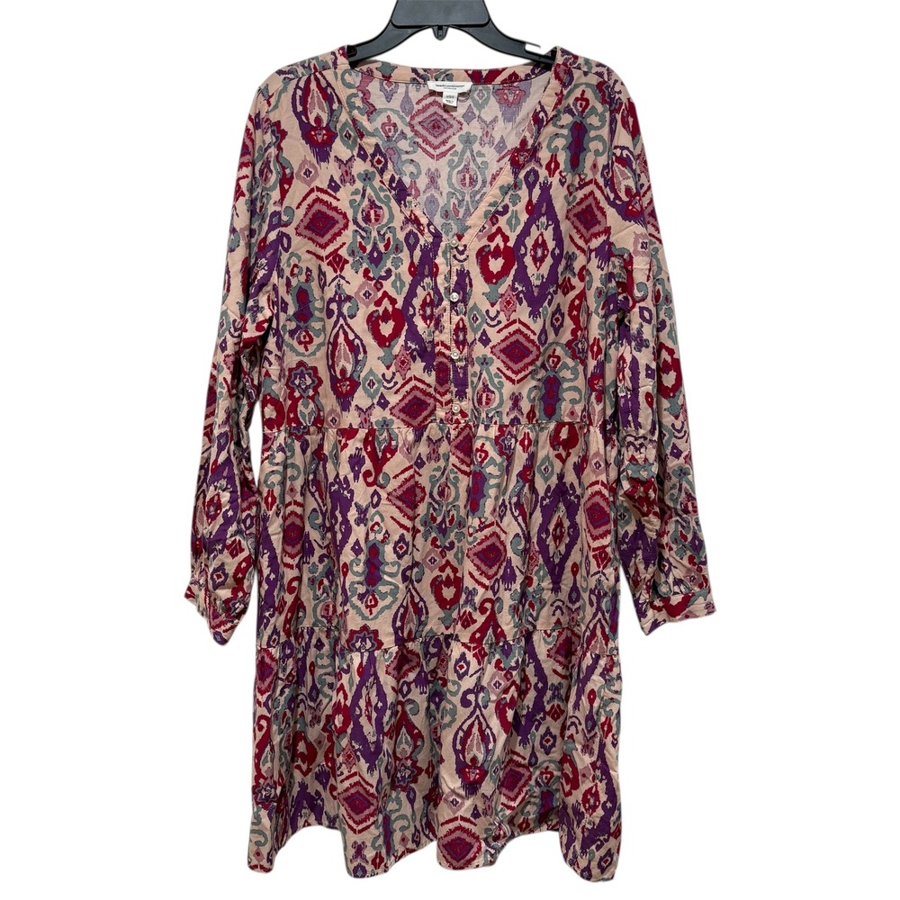 BeachLunchLounge Maddie‎ Dress Womens L Large Geometric Casual Vacation Everyday